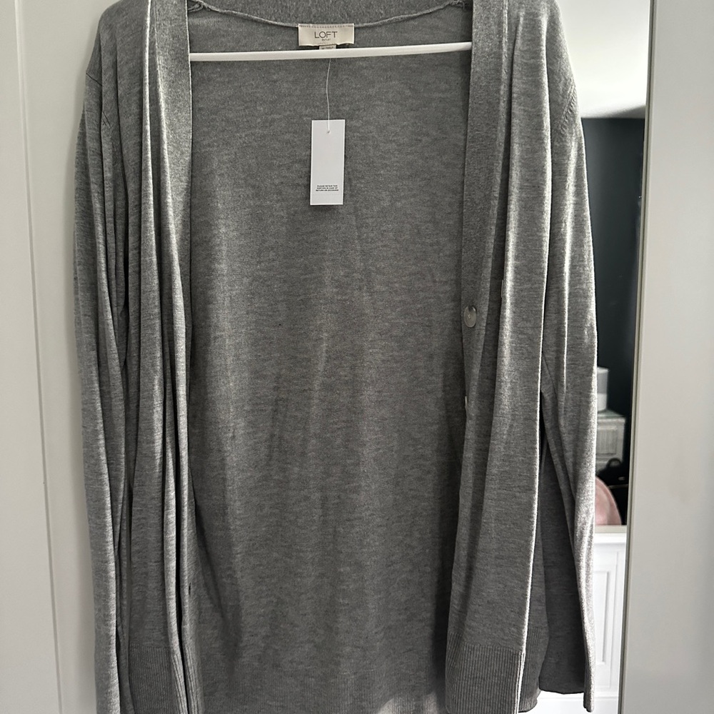LOFT Gray cardigan